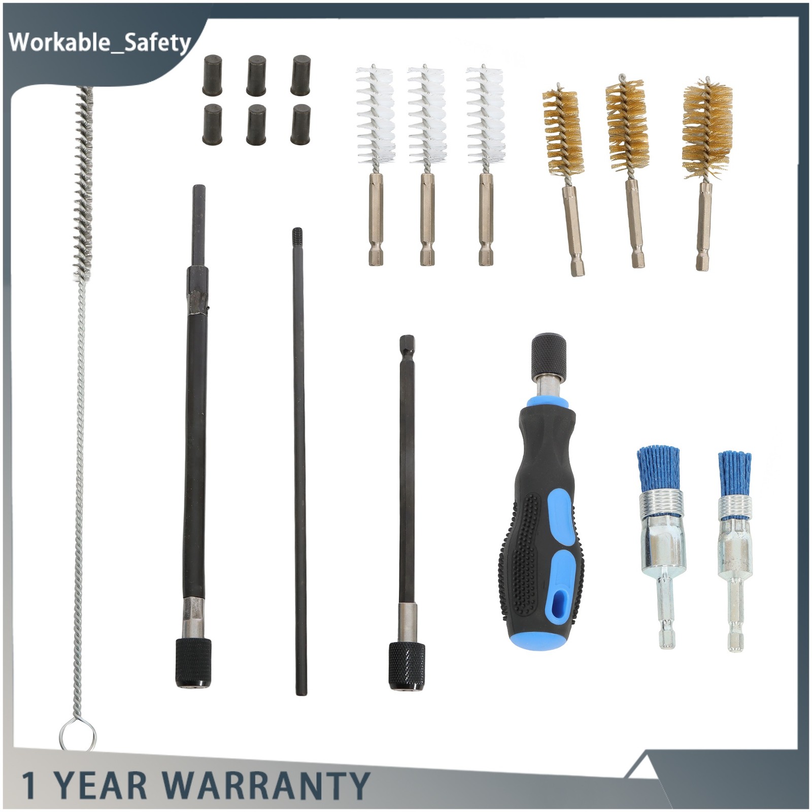 Cylinder Heads Cleaning Kit Diesel Injector Seat Cleaning Brush Tool 19Pcs/Set