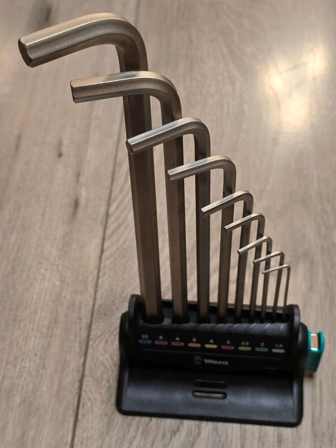 WERA 9pc Metric Extra Long Hex Plus L-Key Wrench Set w/ Stand & Magnetizer