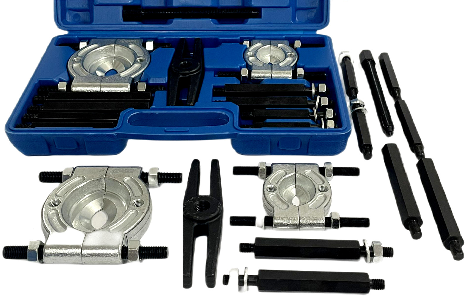 12 PC Bearing Splitter Gear Puller Fly Wheel Separator Set Removes Gears Tool