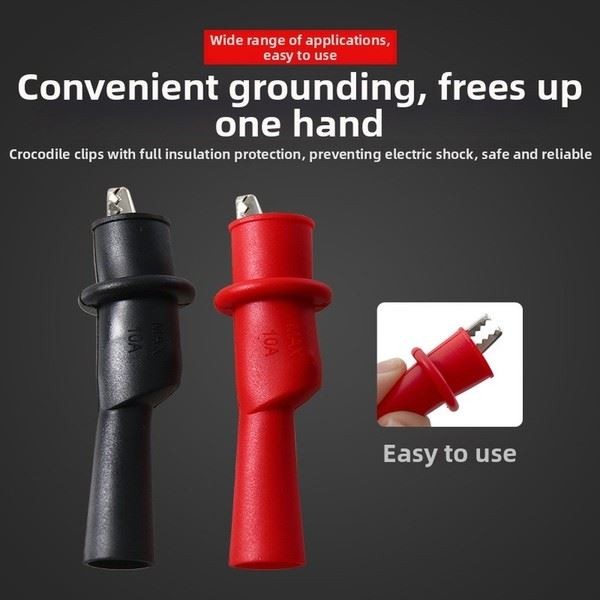 Multimeter Test Leads Fine Steel Needles Precision Measurements Insulated Clips