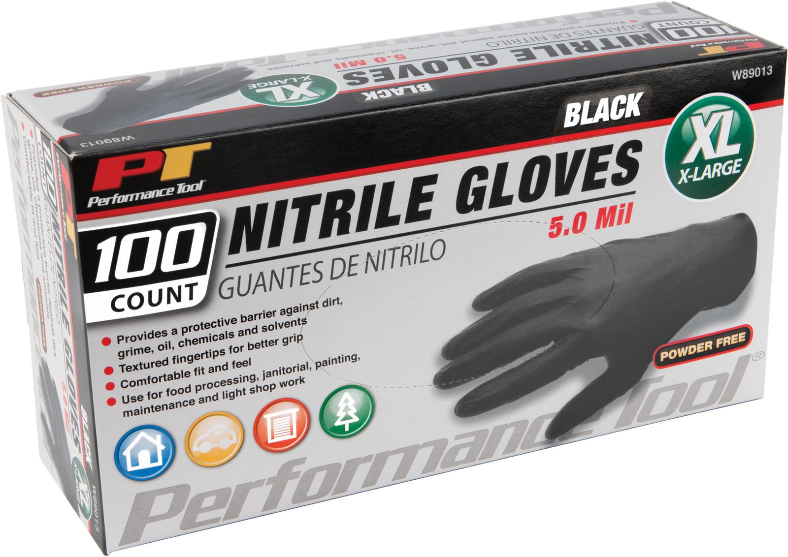 PERFORMANCE TOOL NITRILE GLOVES X-LARGE/100
