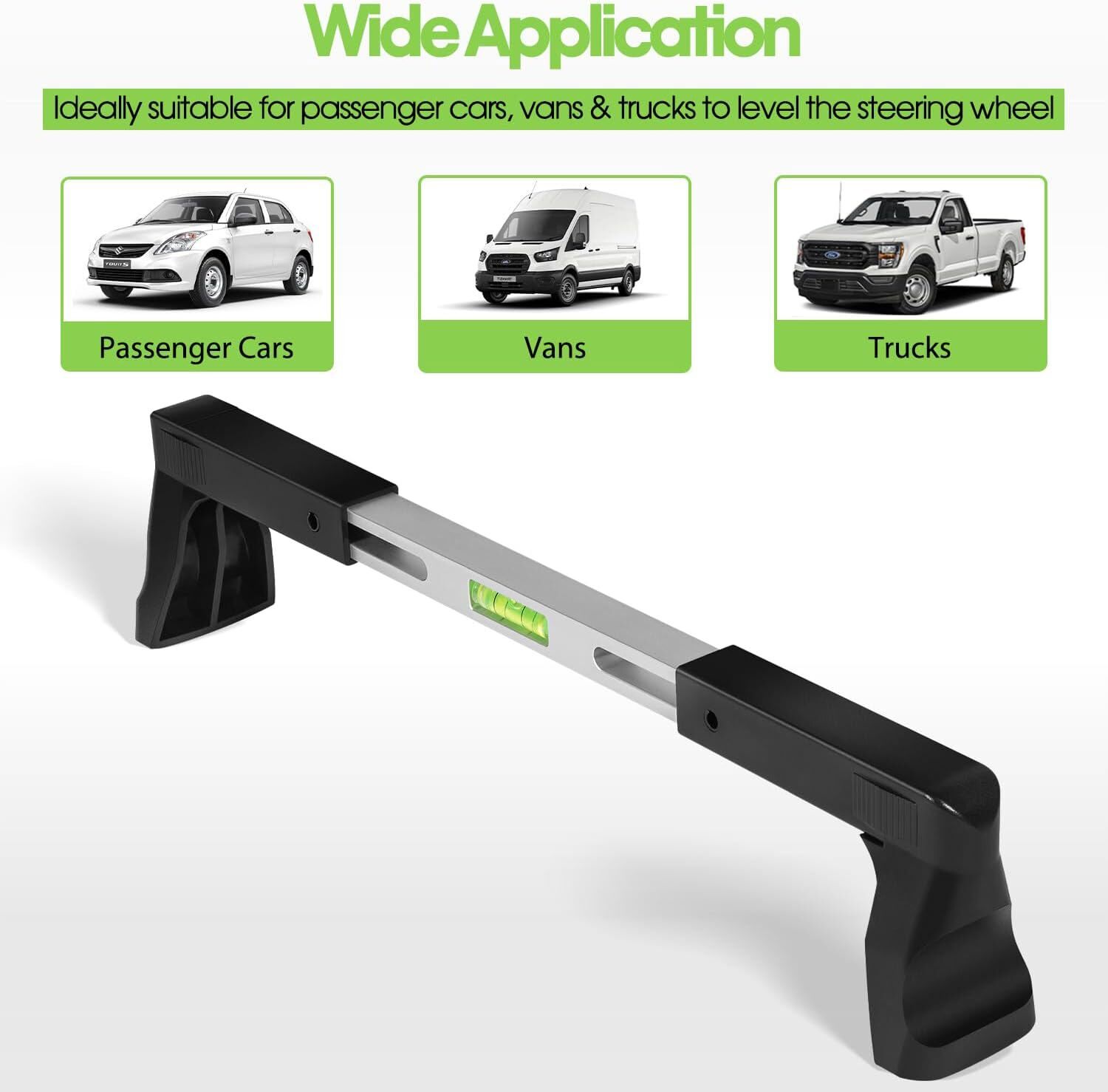 Steering Wheel Level Alignment Tool for Passenger Cars,Vans & Trucks 270mm-340mm