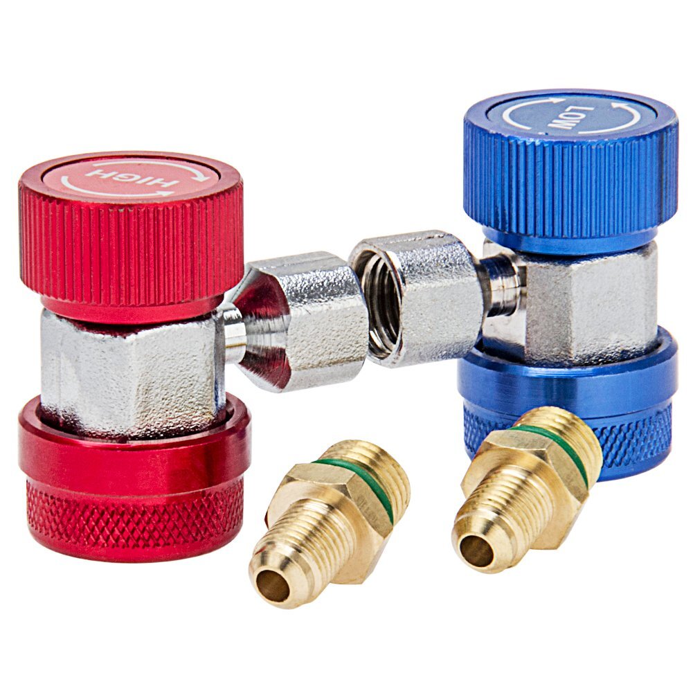 A/C Air Condition Quick Couplers Adapter High Low Manifold Gauge Connector