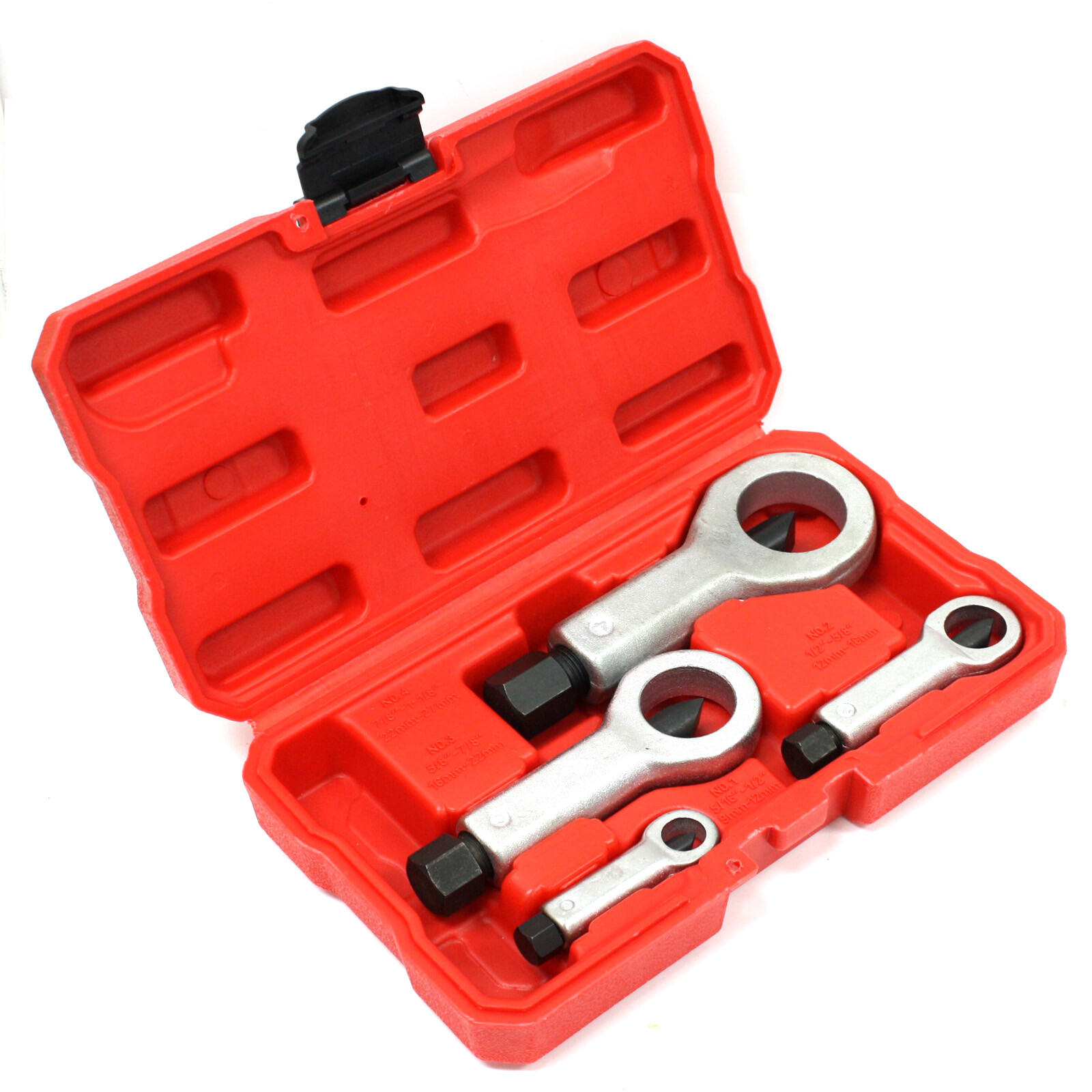 4pc Nut Splitter Seized Damaged Broken Bolt Nuts Cutter Remover 9mm to 27mm