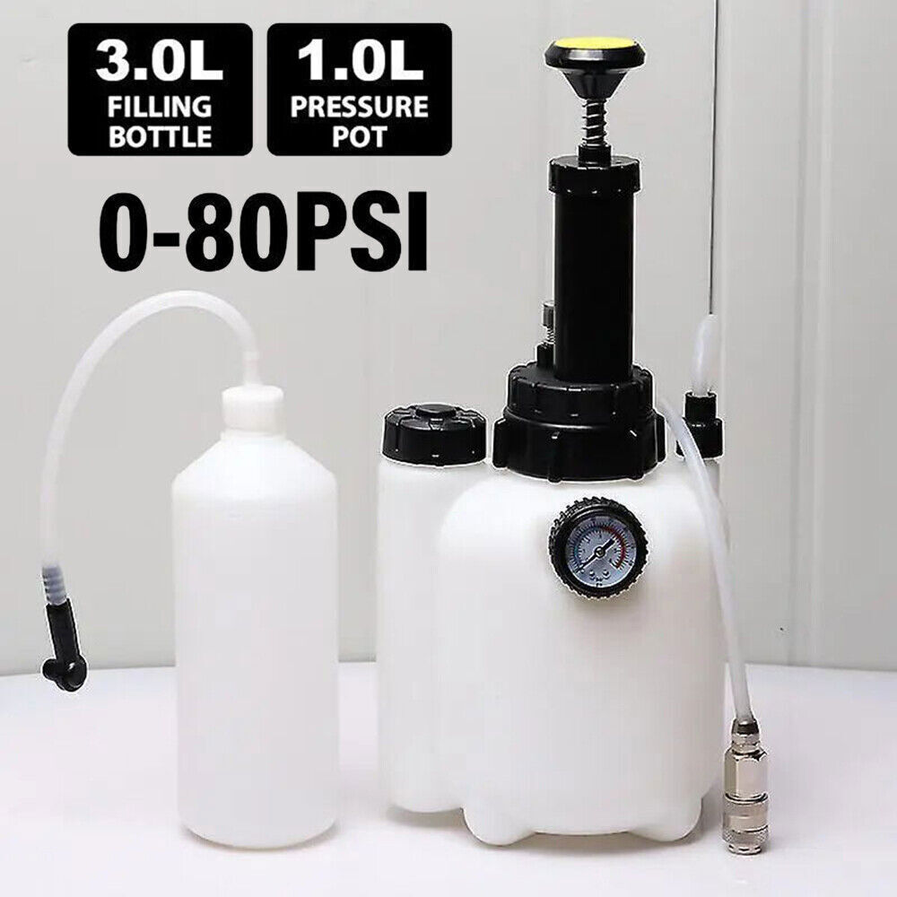 3L+1L Pressure Brake Clutch Fluid Bleeder Bleeding Kit Car Bleed Oil Bottle Tool