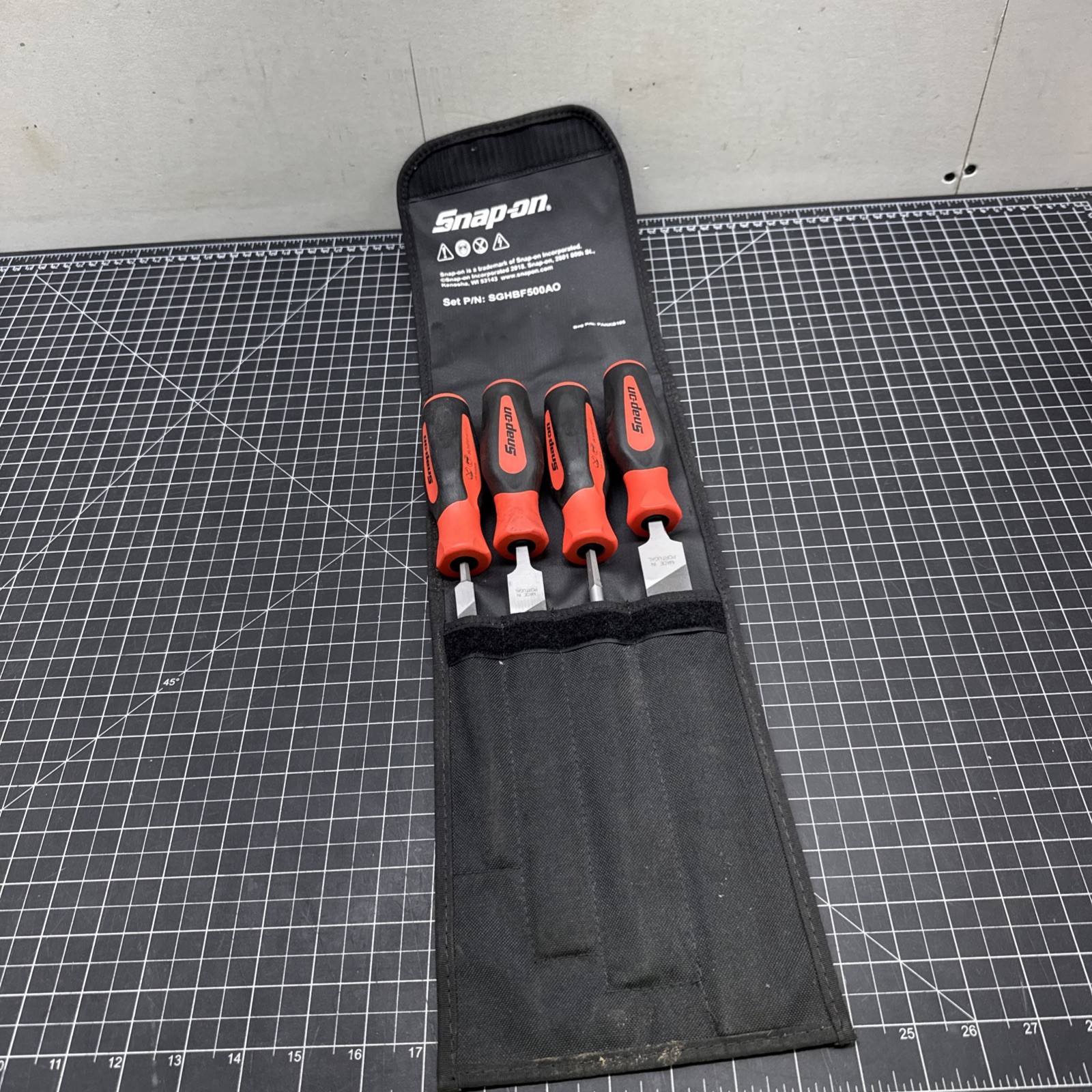 Snap-On Tools SGHBF500A Red Soft Grip 4-Piece File Set H1