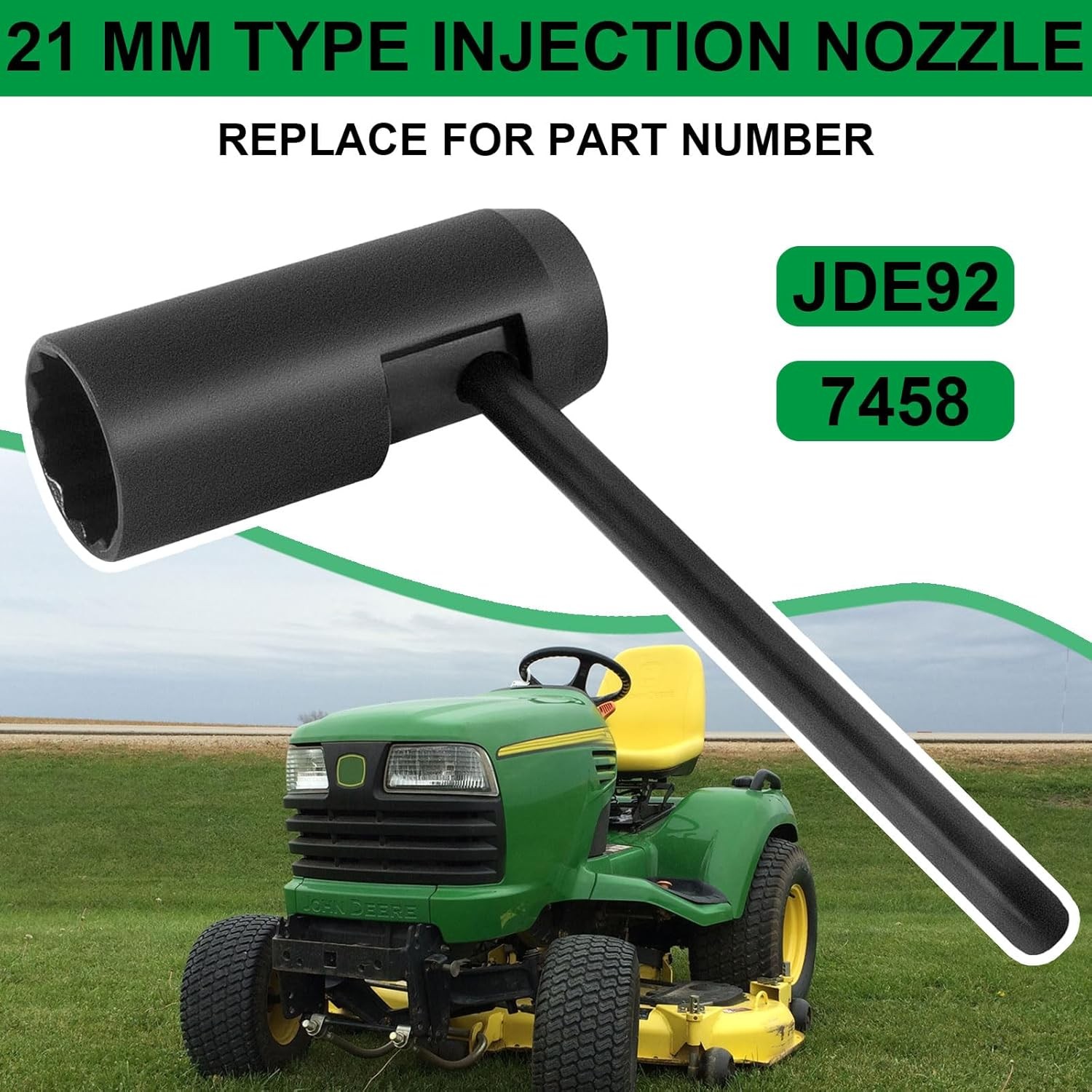 JDE92 Injector Socket Tool 21MM Injector Nozzle Socket for John Deere Engines