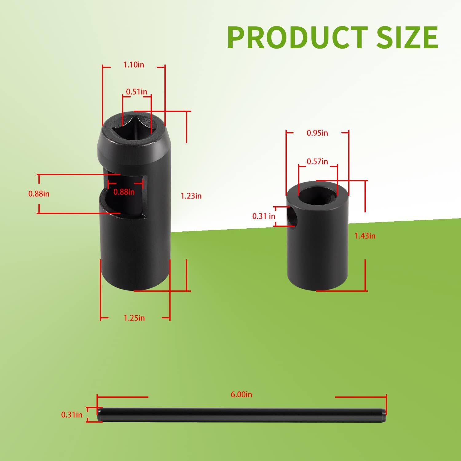 21MM Injector Nozzle Socket Tool for John Deere Engines Replace for JDE92 7458