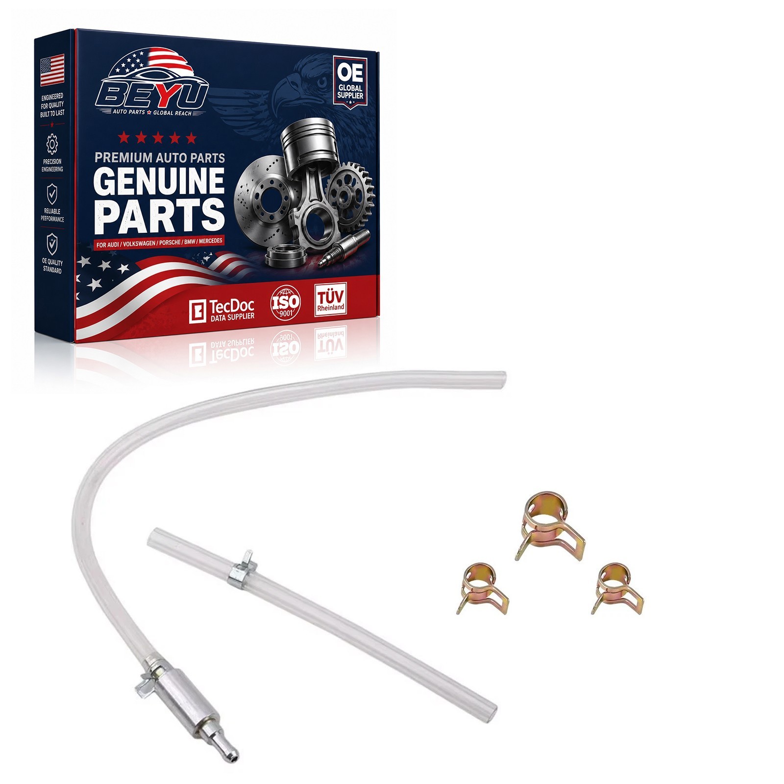 New Brake Bleeder Hose, One Way Check Valve Tube Bleeding Tool Kit Silver US