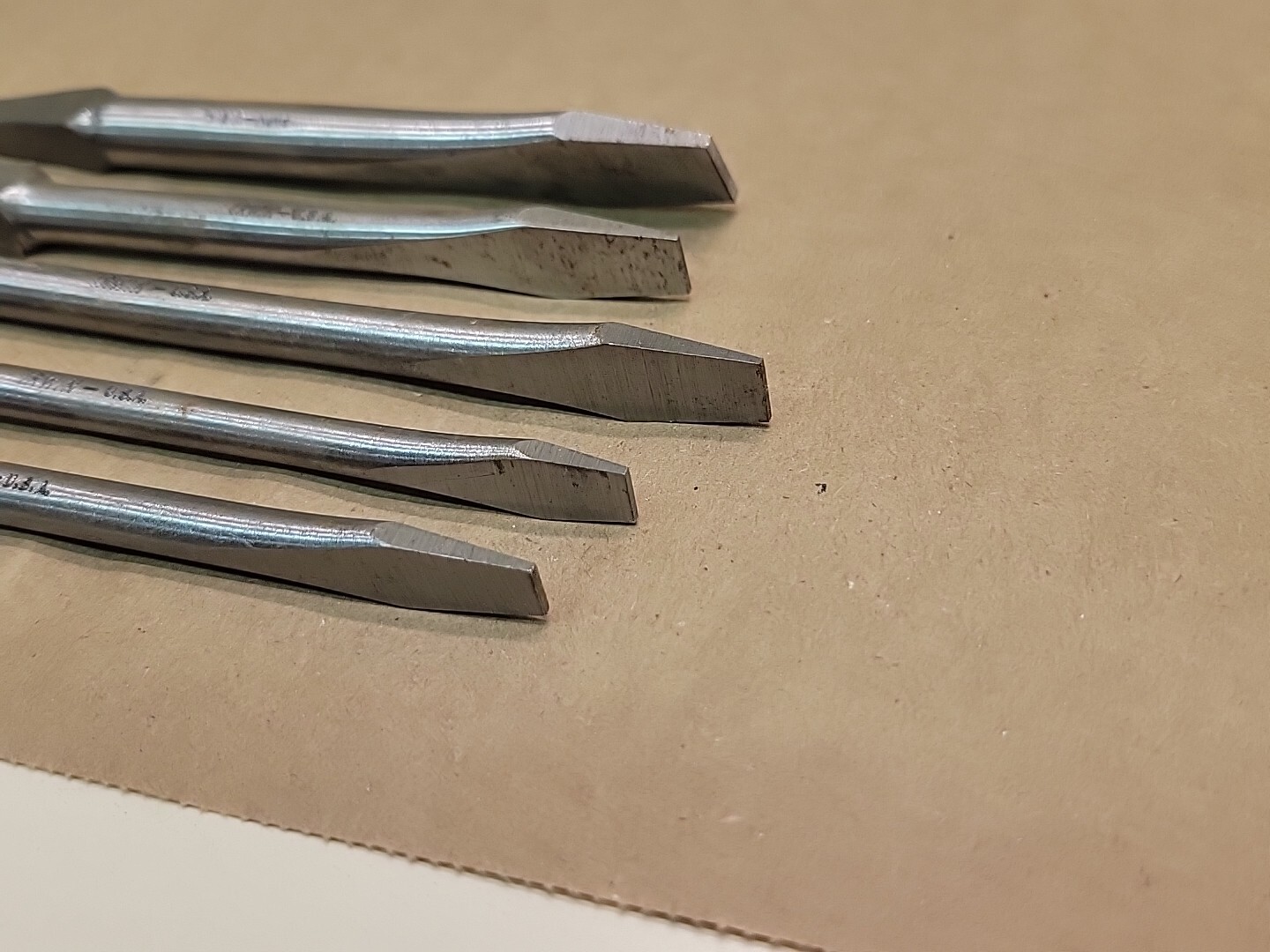Irwin Bit Brace Screwdriver Bit Set Flat Slot 5 Pc NOS USA