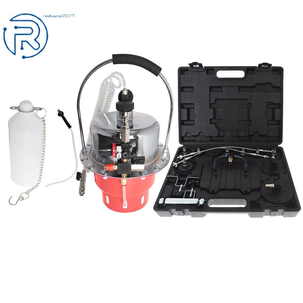 Portable Pneumatic Air Pressure Kit Brake & Clutch Bleeder Valve System Tool Kit