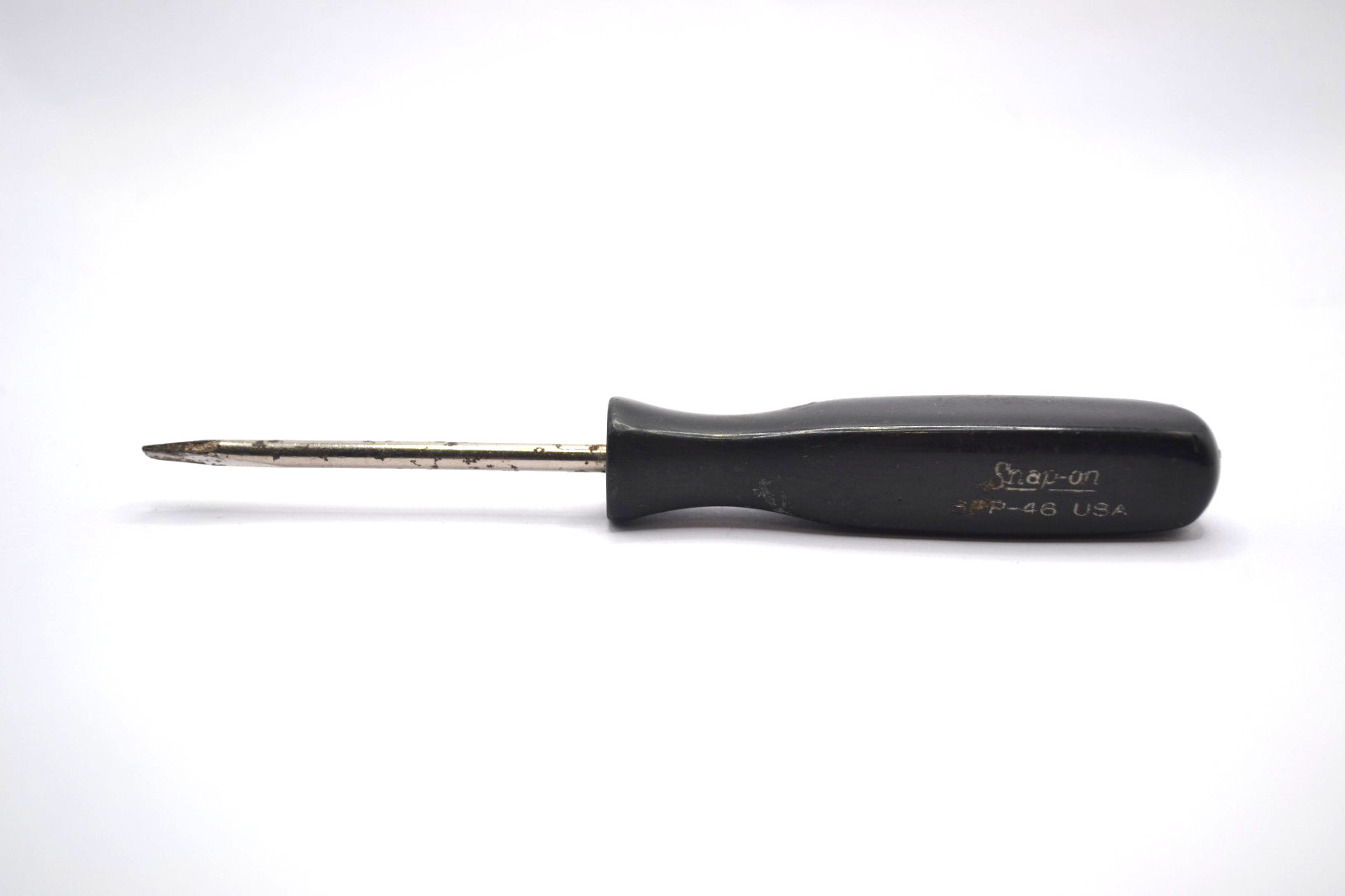 Snap On Tools spp46 Mini Black Handle Screwdriver Flat Head Made in USA B-8
