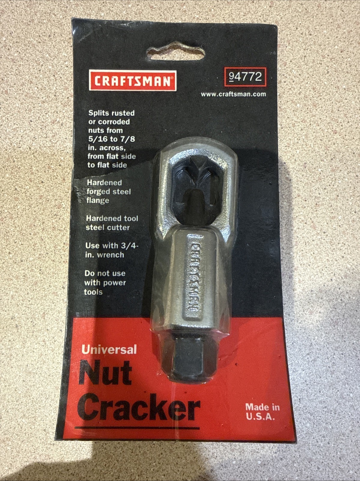 Sears Craftsman Vintage 4772 Universal Nut Cracker Splitter NOS USA