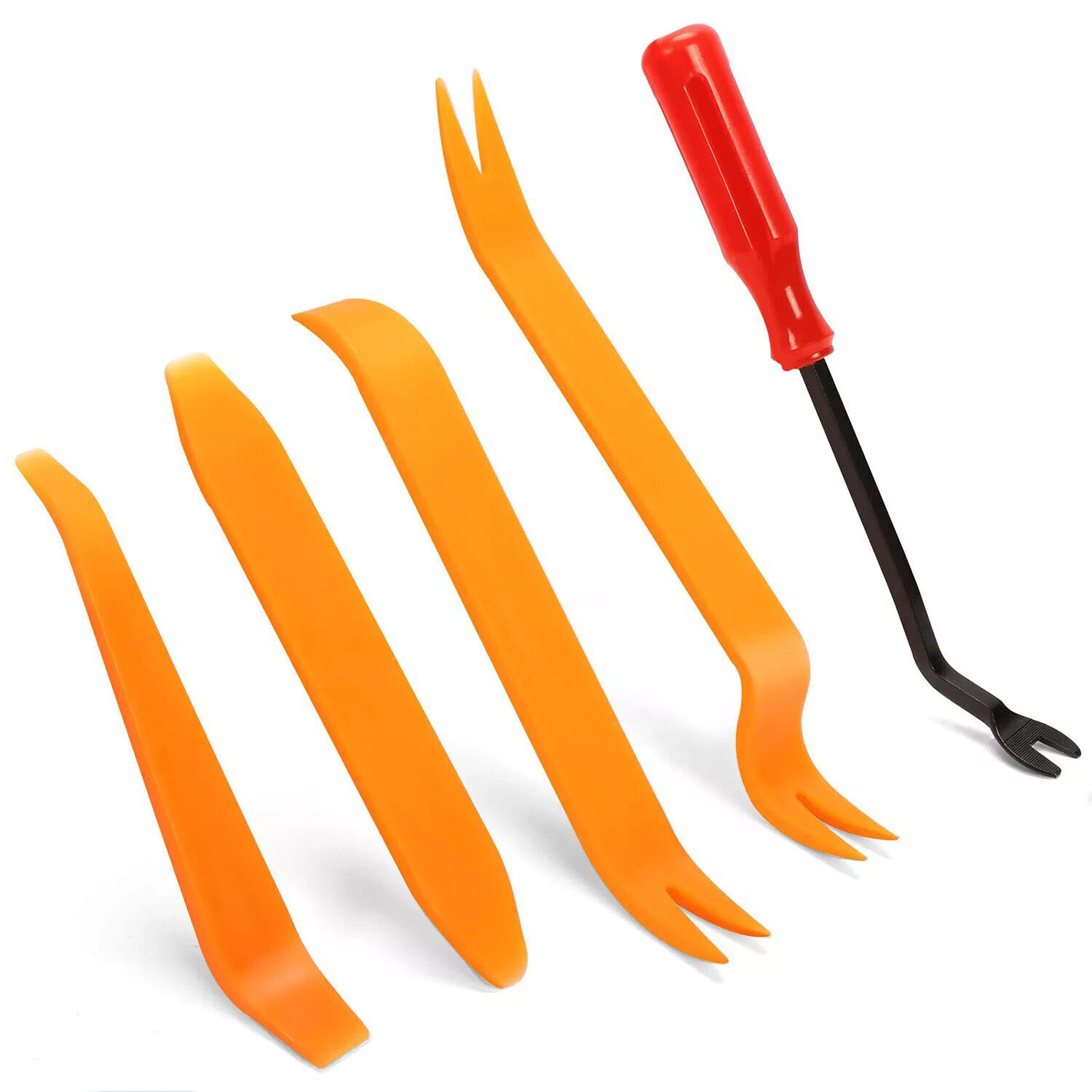 5Pcs Car Trim Removal Tool Set Hand Tools Pry Bar Panel Door Interior Clip Kit