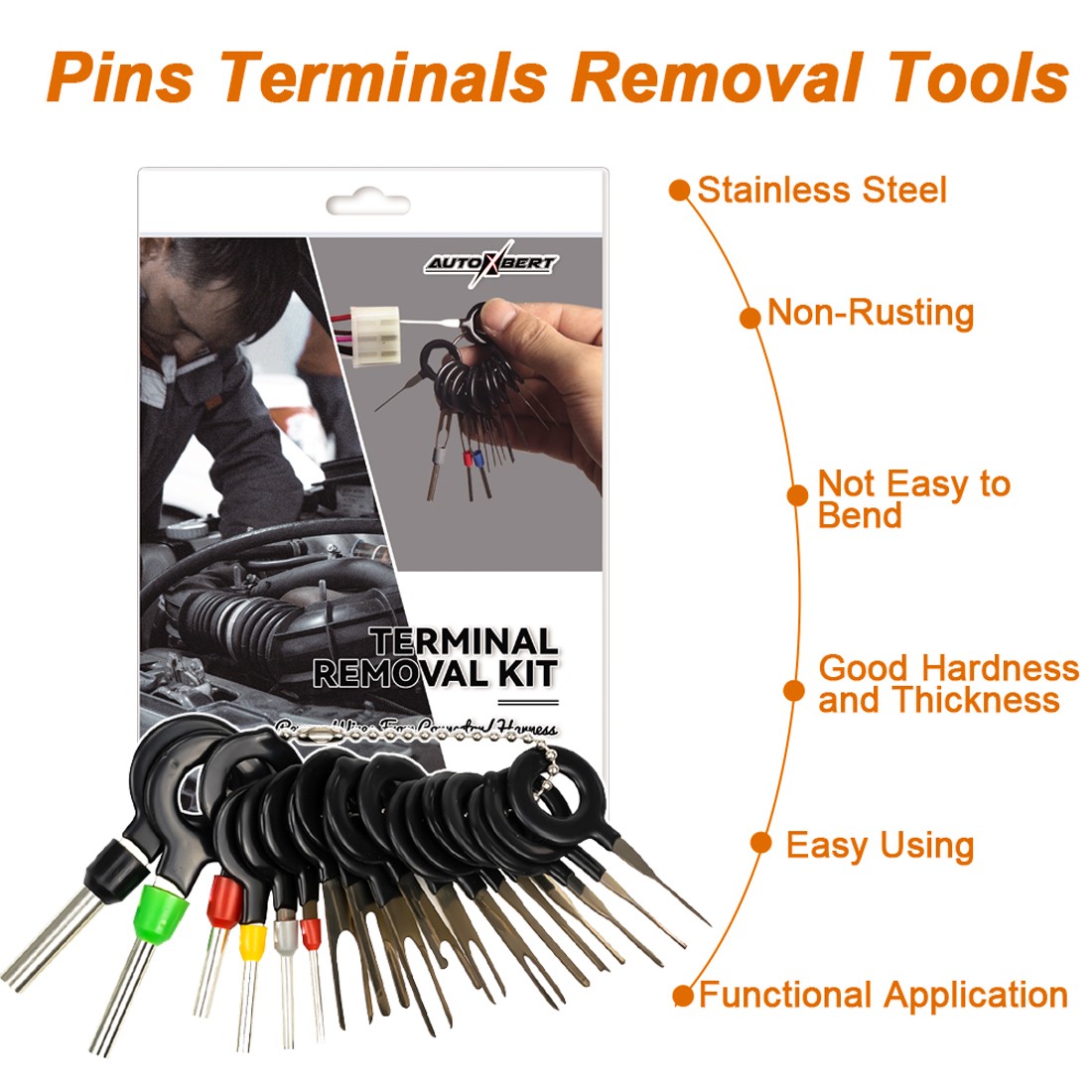 Wire Extractor Pin Car Terminal Removal ConnectorTool Kit Repair Circuit Tester