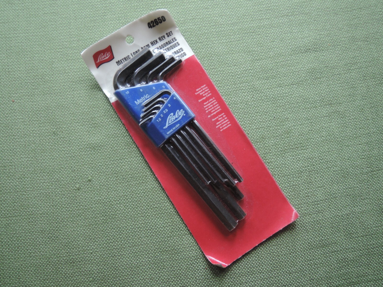 LISLE 42650 Metric LONG ARM HEX KEY SET New in Packaging 9 Keys in Storage Case