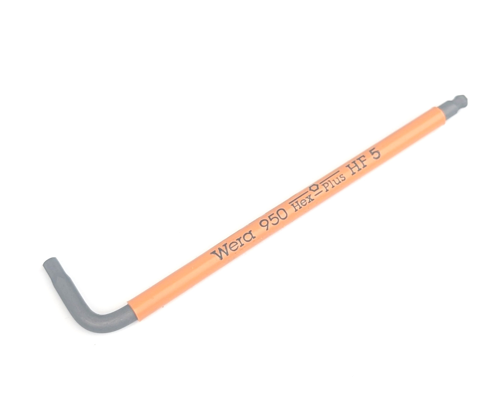 5mm orange Wera 950 ball end ‘L’ type Allen key Hex Plus tool hold retaining H5