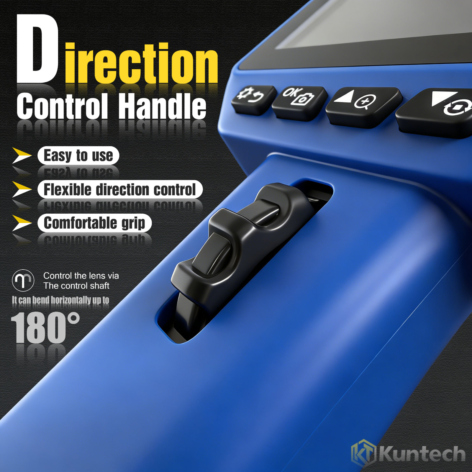 Two-Way 210° Articulating Inspection Borescope 6.2mm Endoscope Camera With Light