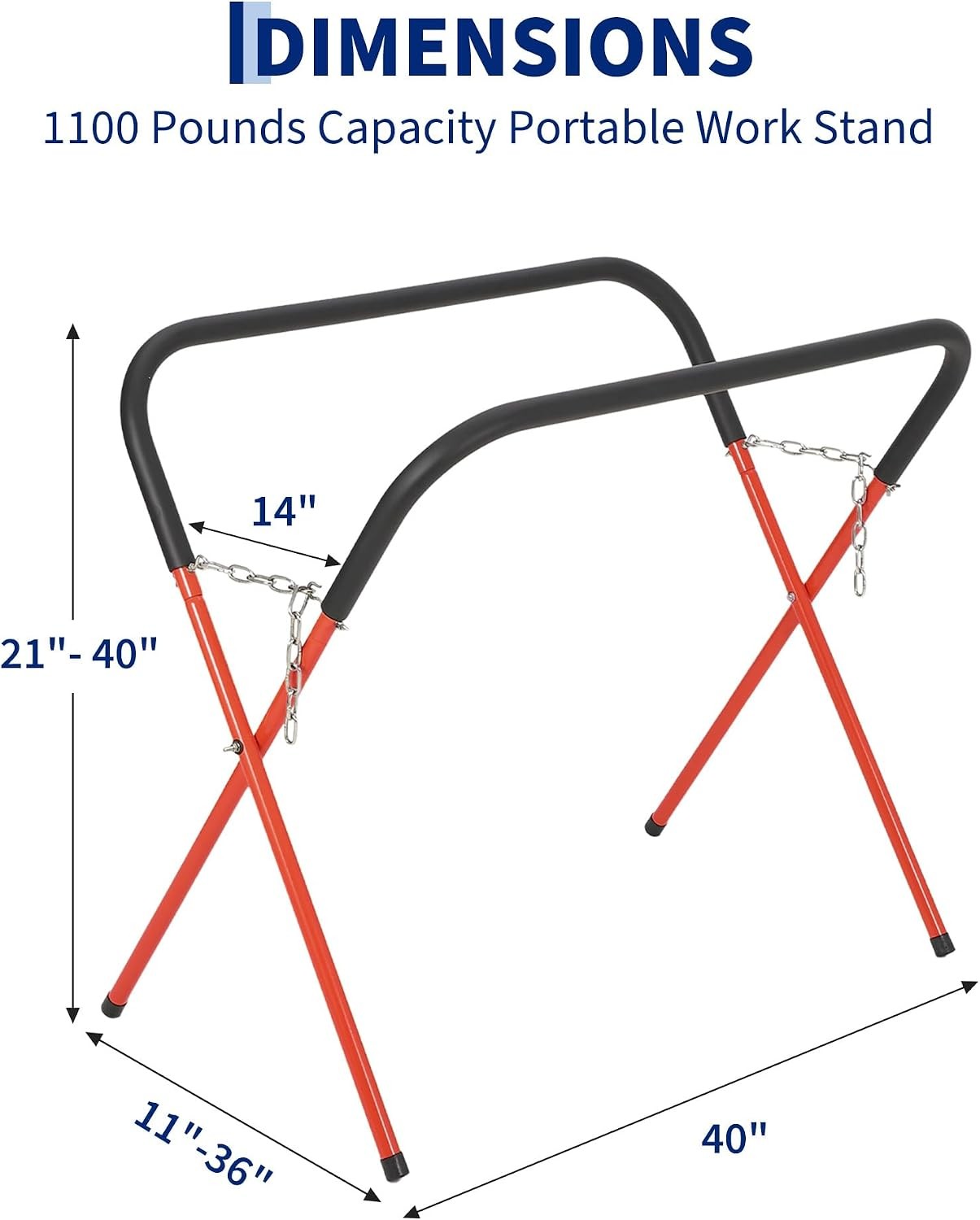 1/2/4 pcs 500lbs Heavy-Duty Folding Automotive Workbench Portable Repair Stand