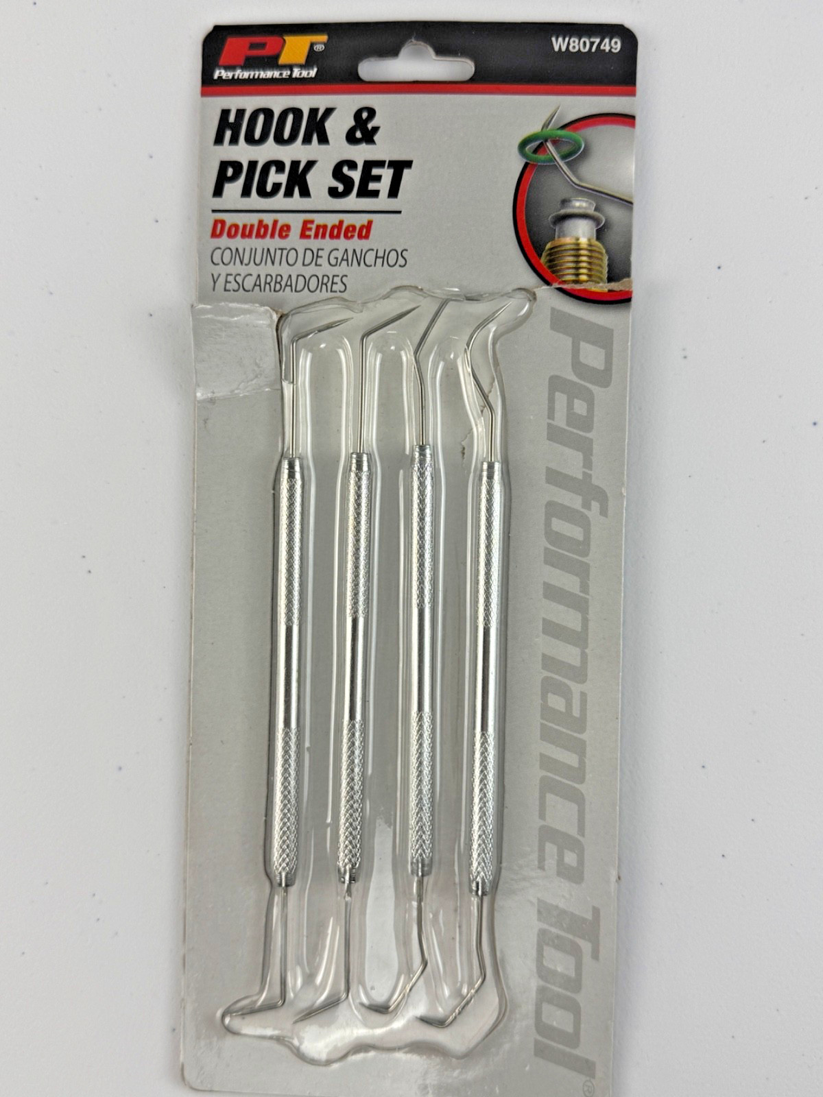 Performance Tool W80749 4-Piece Double Ended Hook and Pick Set