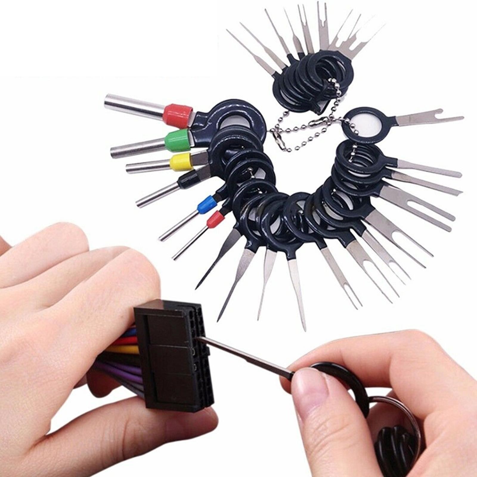 36pcs Assorted Car Terminal Removal Key Pliers Crimp Connector Pin Extractor Kit