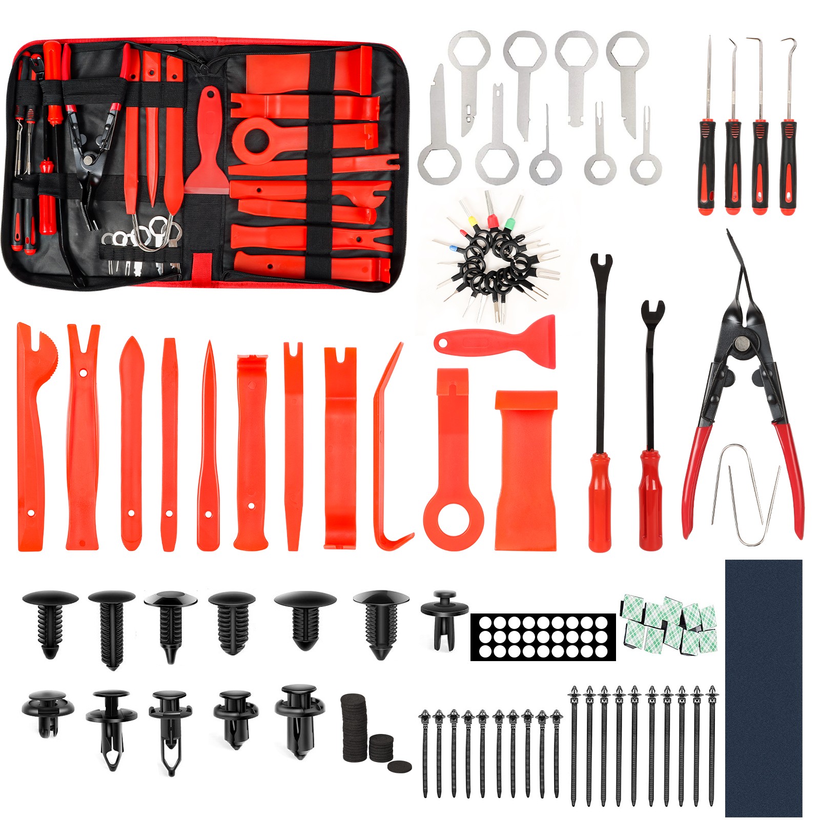 238Pcs Car Trim Removal Tool Set Hand Tools Pry Bar Panel Door Interior Clip Kit