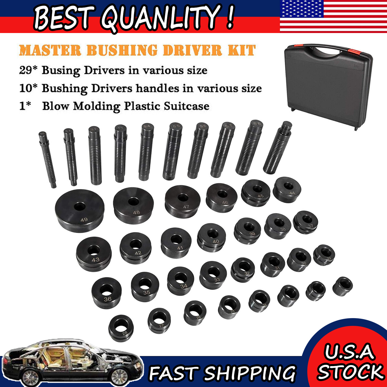 T-0220-39 Master Bushing Driver Set Installer Remover Tool for Chrysler GM Ford