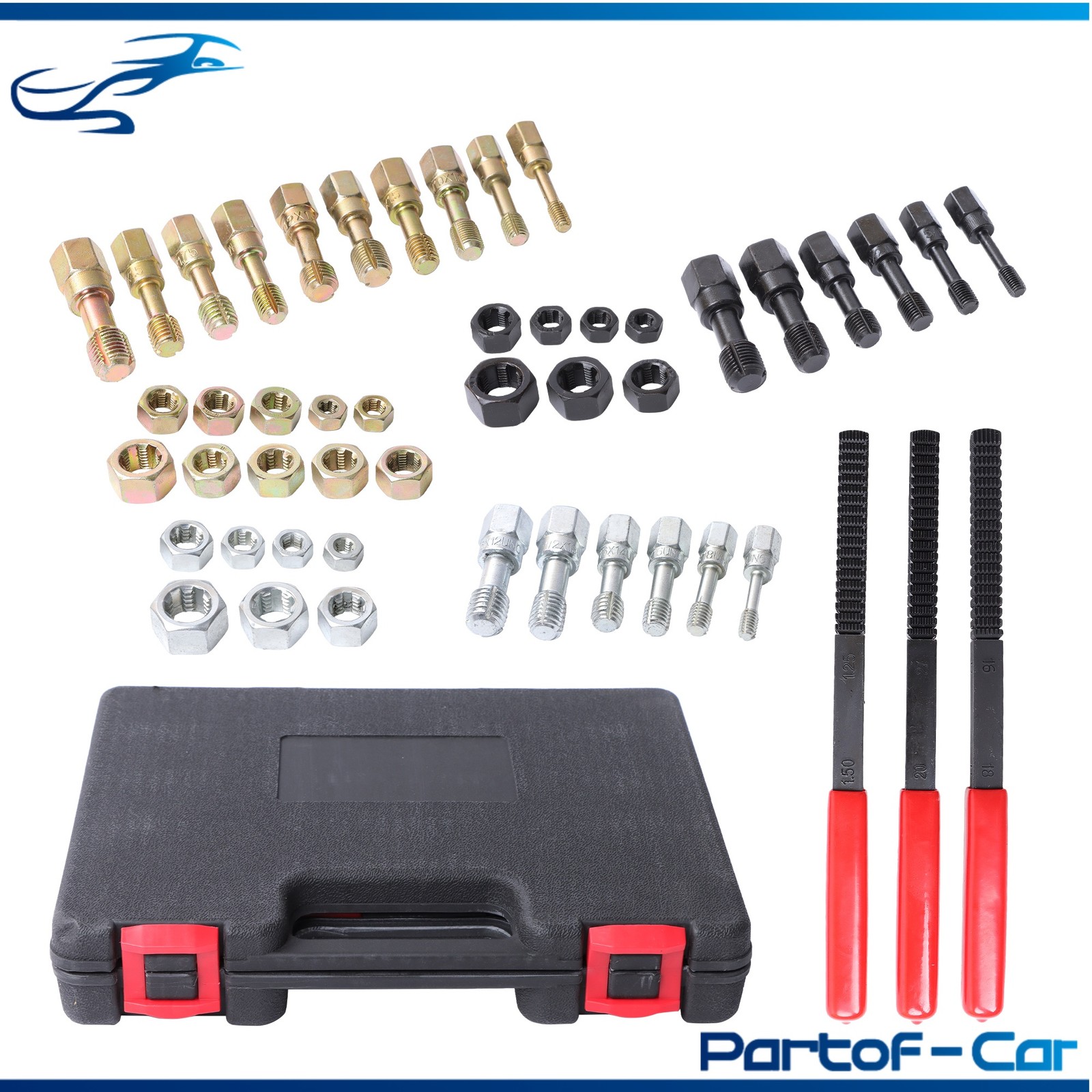 49PCS Thread Chaser Set Rethreading Rethreader Restorer Repair Tool Kit