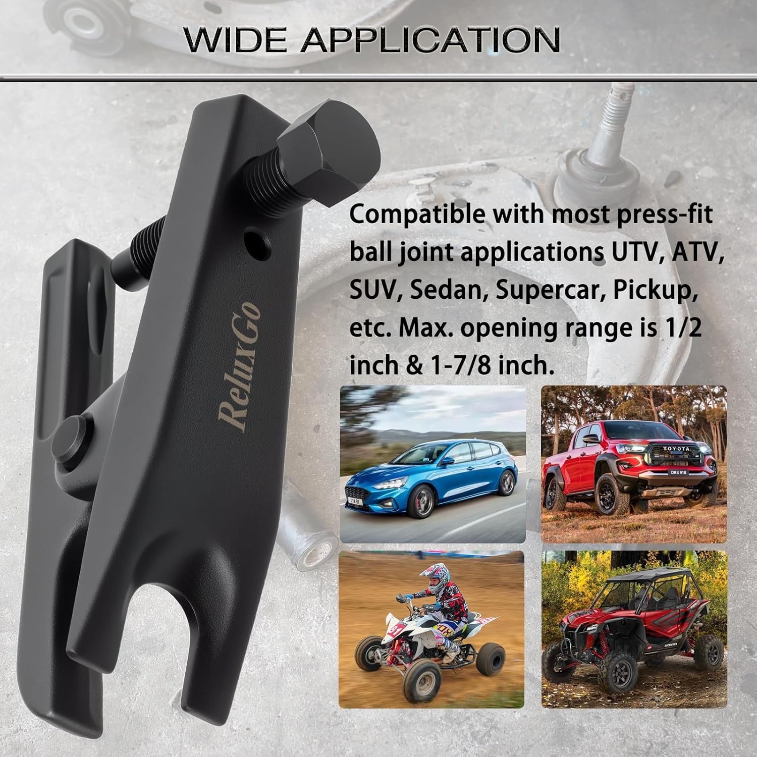 Adjustable Universal Ball Joint Separator Tool for Cars & ATVs 1-1/2″ to 1-7/8″