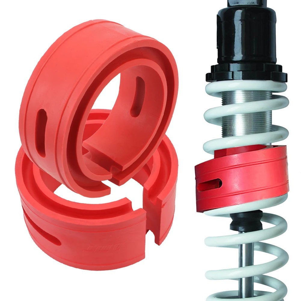 Car Suspension Spring Cushion Buffer Red Color for Front Rear Installation