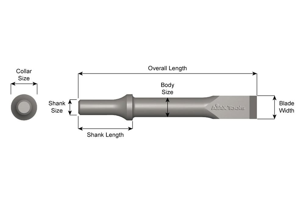 Ajax Tools .498 Parker Turn-Type Shank 5/8″ Rivet Cutter Chisel