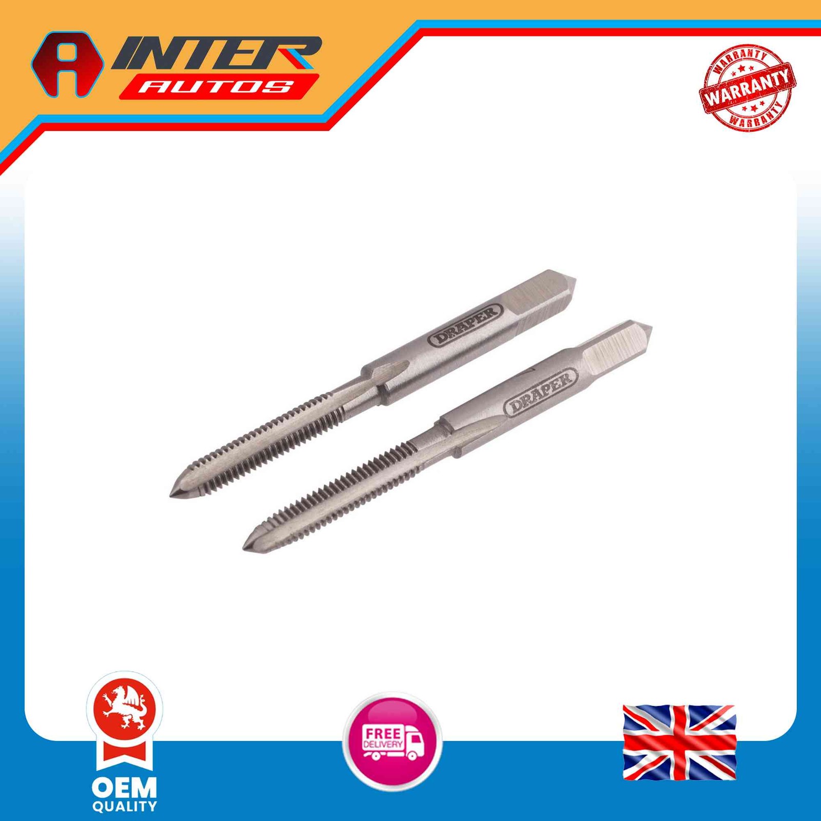 Draper Coarse Hand Taps Taper and Plug, 4mm 83797