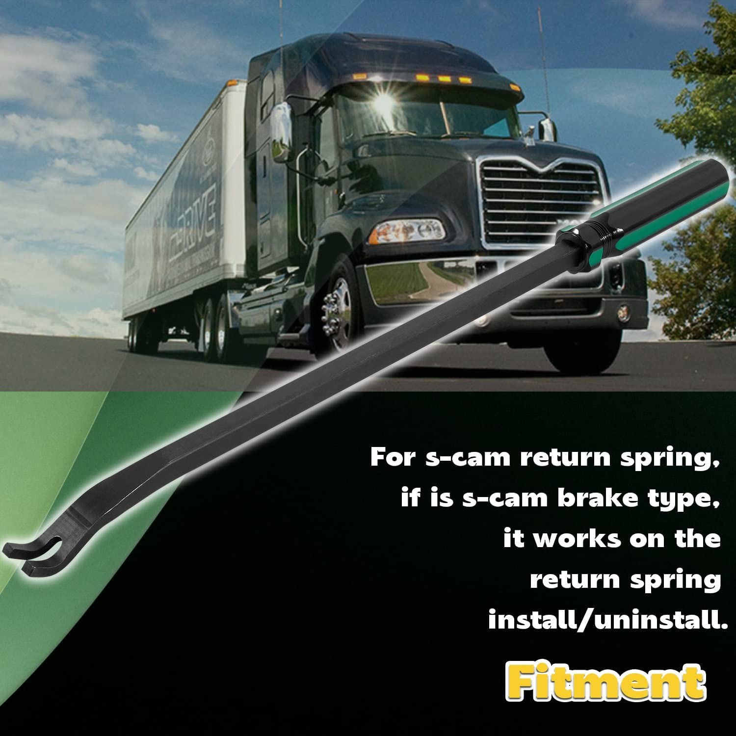 Brake Return Spring Tool for Commercial Trucks & Trailers Drum S-cam Semi Brakes