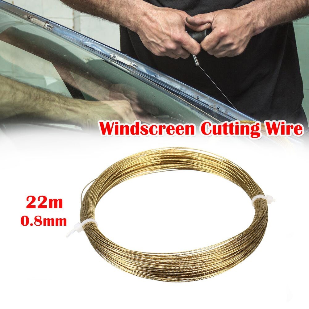 22m*0.8mm Car Windscreen Glass Cutting Cut Out for BRAIDED Removal Wire Gold