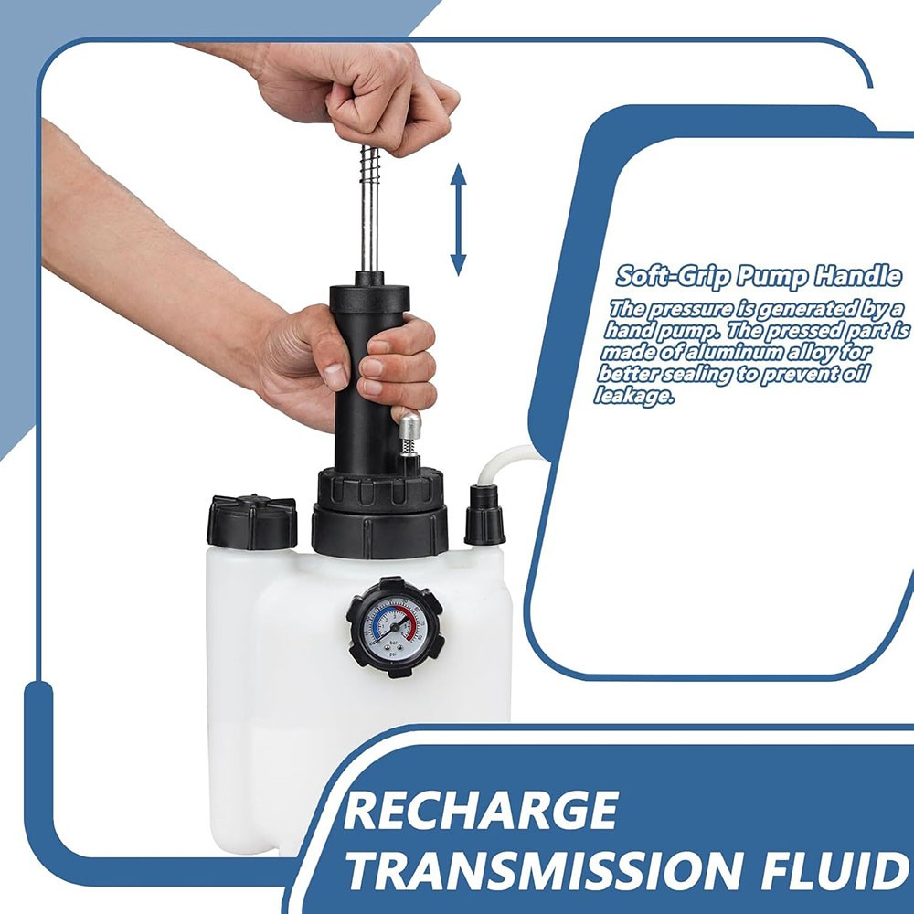 3L Transmission Oil Filling System Fluid Pump Manual Tool With 8pcs ATF Adaptors
