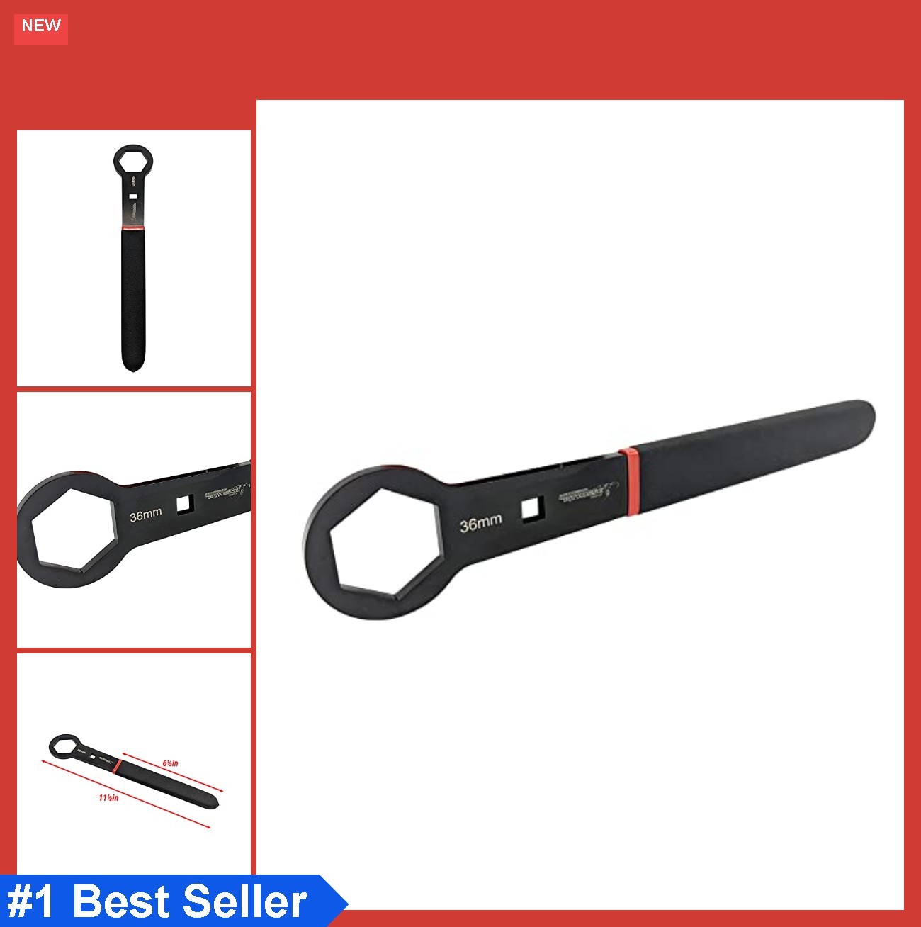 Motorcycle Axle Wrench 36mm 3/8 Inch Drive Hardened Steel Rubber Grip Harley