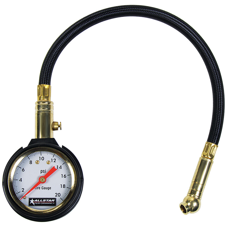 ALLSTAR PERFORMANCE ALL44076 Tire Pressure Gauge 0-20 PSI