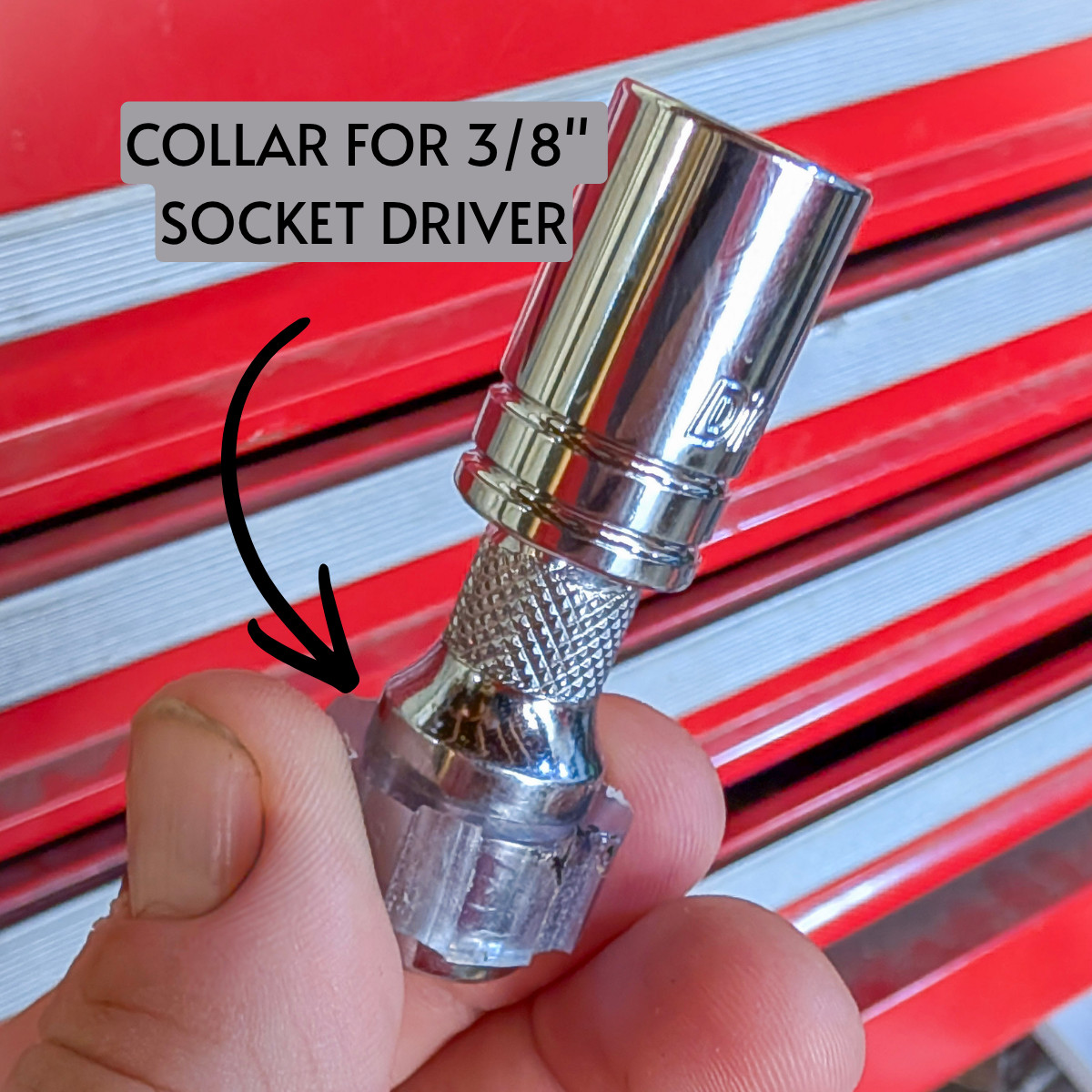 Collar for 3/8 Ratchet Extension- Hand Tighten Grip Collar Socket Tool Accessory