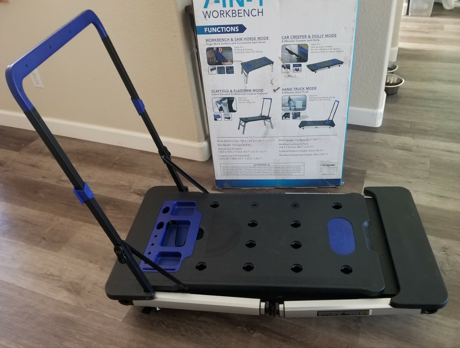 Astro 7-in-1 Workbench/ Platform Step/ Hand Truck Cart/ Creeper + More #55670