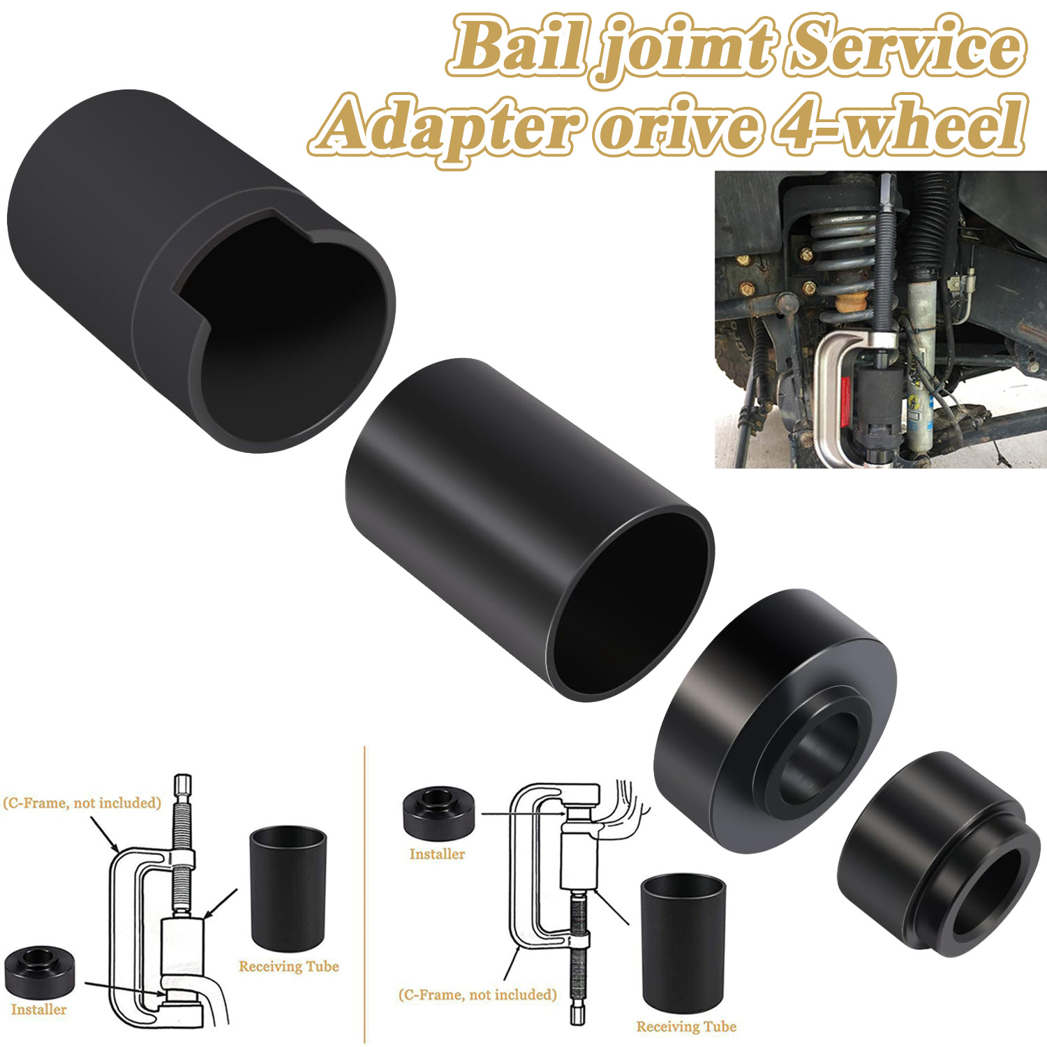 REPLACEMENT FOR OTC (7894) JEEP/DODGE BALL JOINT SERVICE ADAPTER – 4 PCS NEW