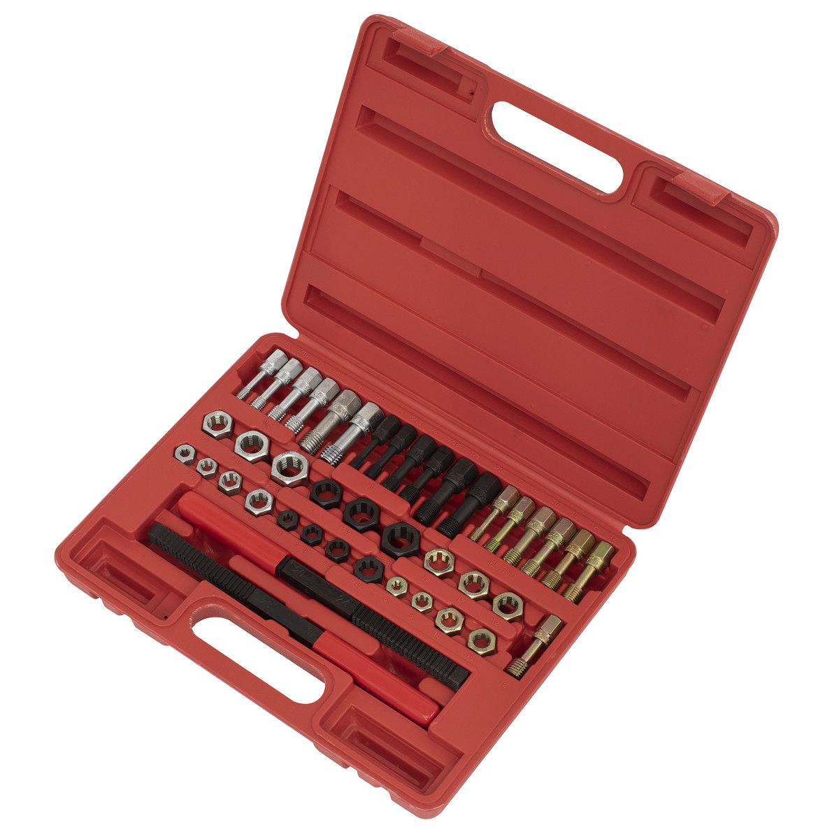 Sealey 42 Pieces Re-Threader Master Kit In Storage Case Metric/UNF/UNC AK311