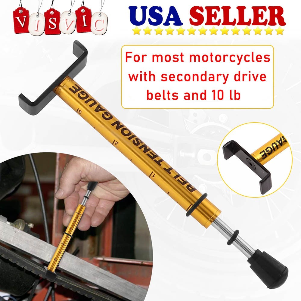 Motorcycle Secondary Drove Belt Adjustable Belt Tension Gauge Tool USA