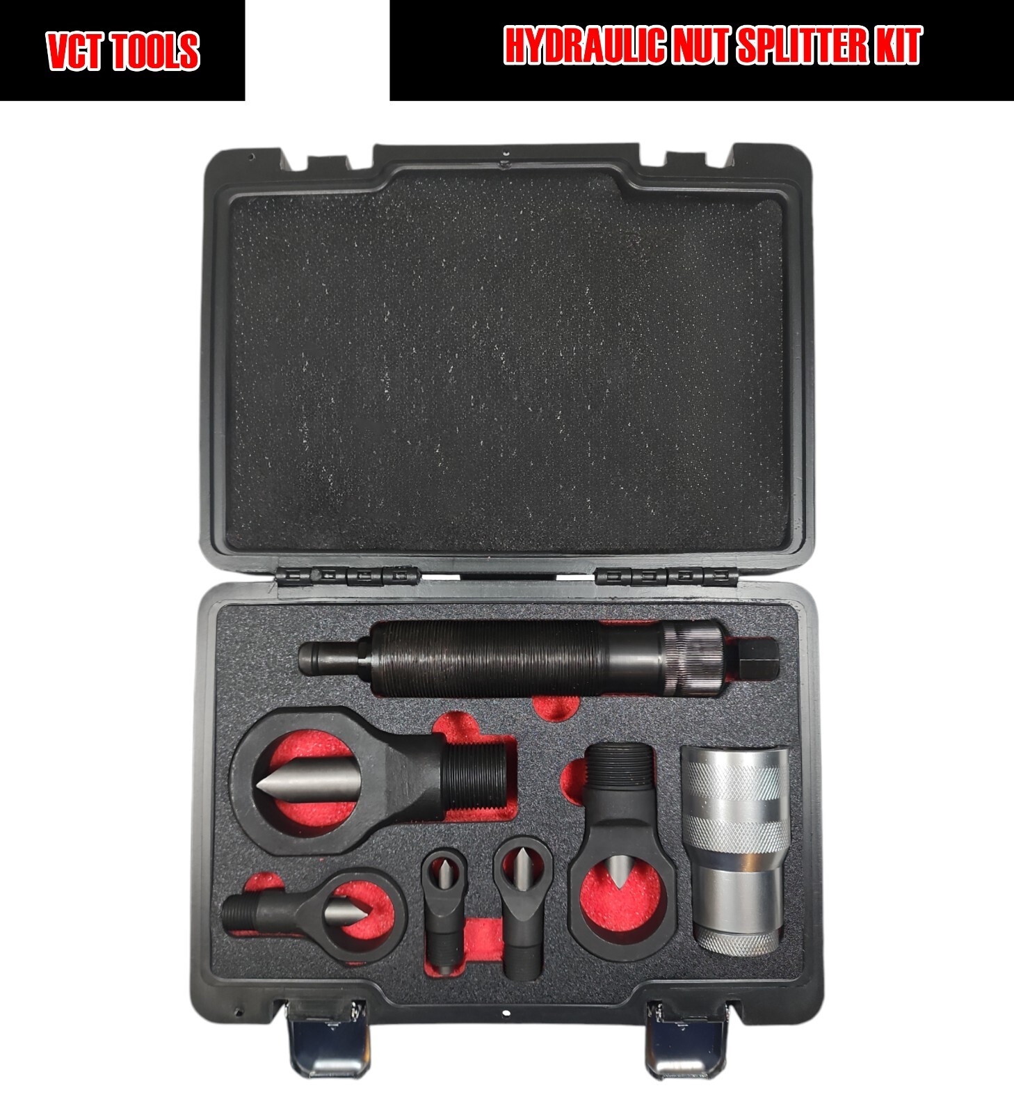 VCT 8Pc Damaged Nut Splitter Breaker Crackers Screw Remover Extractor Kit 3/8-1″