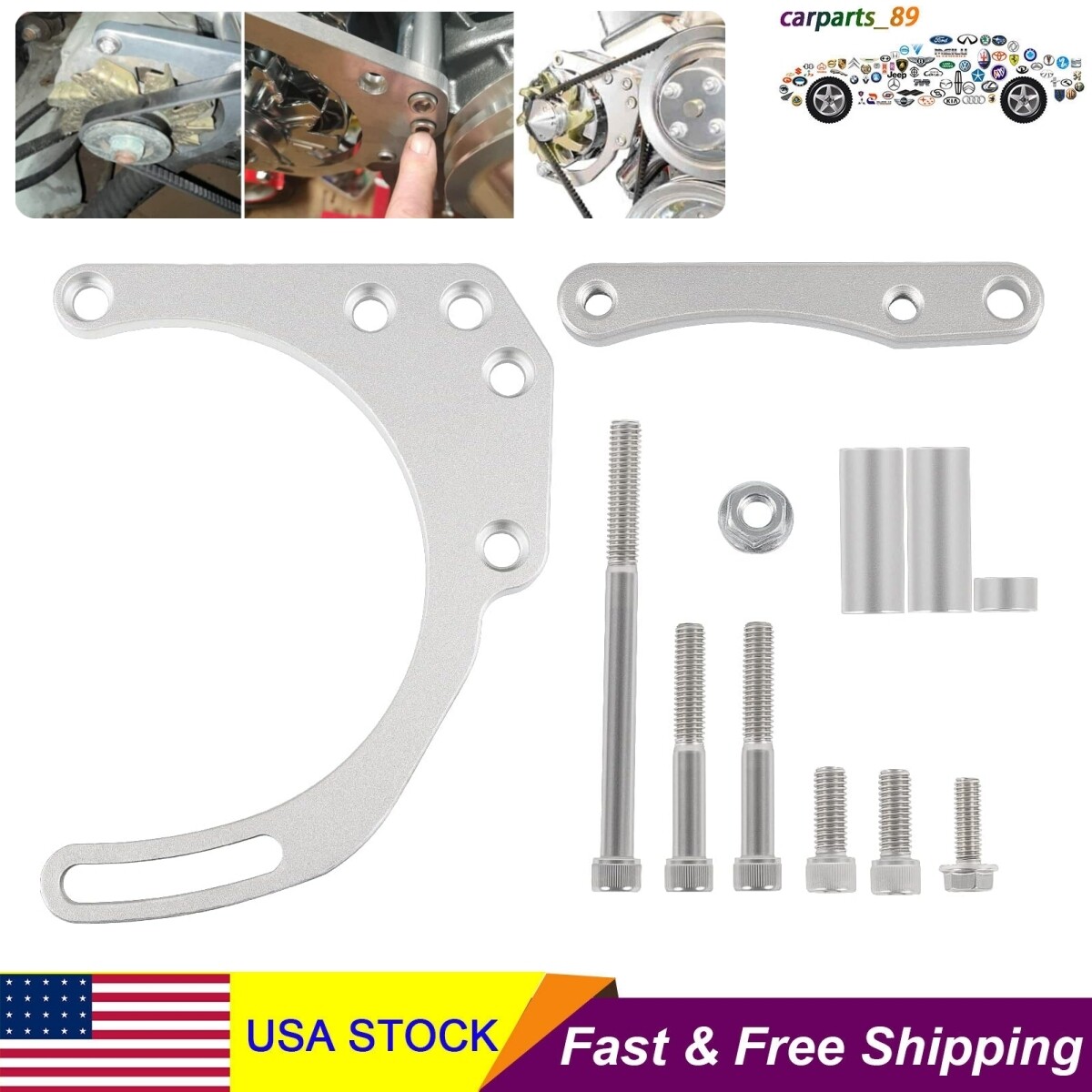 Alternator Bracket Low Mount Kit For Small Block Chevy 327 305 350 5.0L 5.7L V8