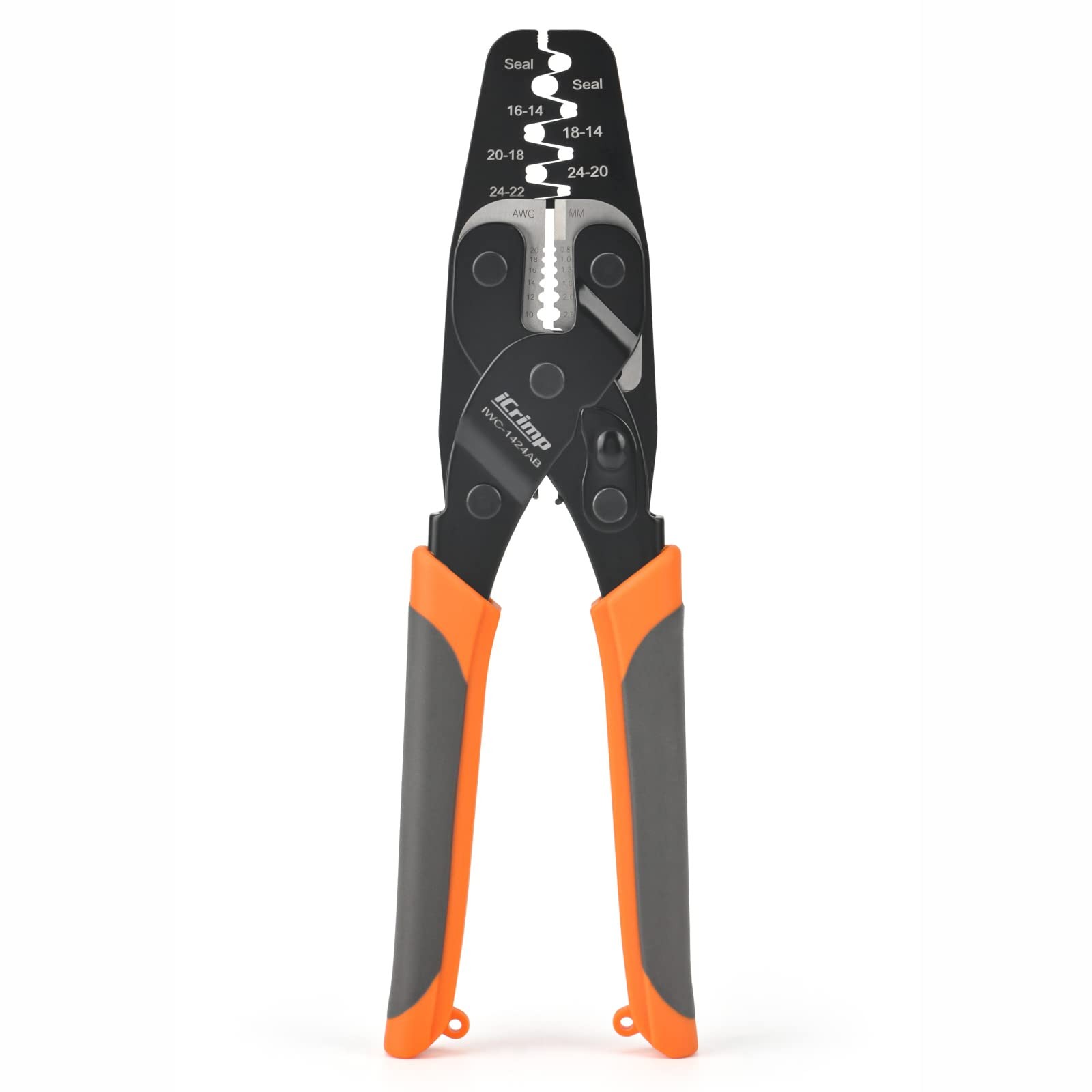 iCrimp IWC-1424AB Wire Crimping Tool for Weather Pack Terminals, Metri Orange