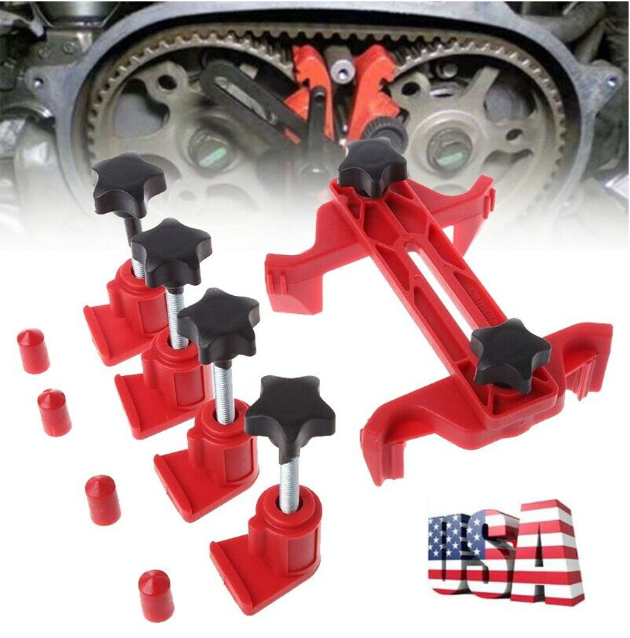 Universal Dual Cam Clamp Camshaft Engine Timing Locking Tool Sprocket Gear Kit