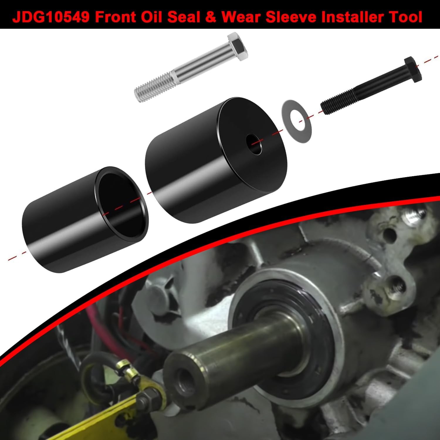 Front Oil Seal Wear Installer Tool forJohn Deere Servicegard Replace# JDG10549