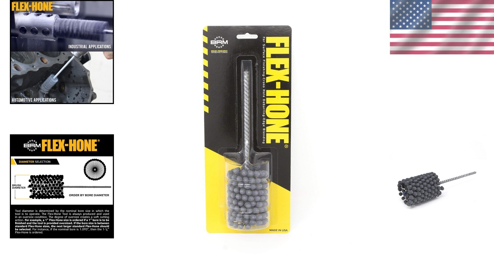 Self-Centering 2″ Flex-Hone, 240 Grit Silicon Carbide for Metal Finishing Tasks