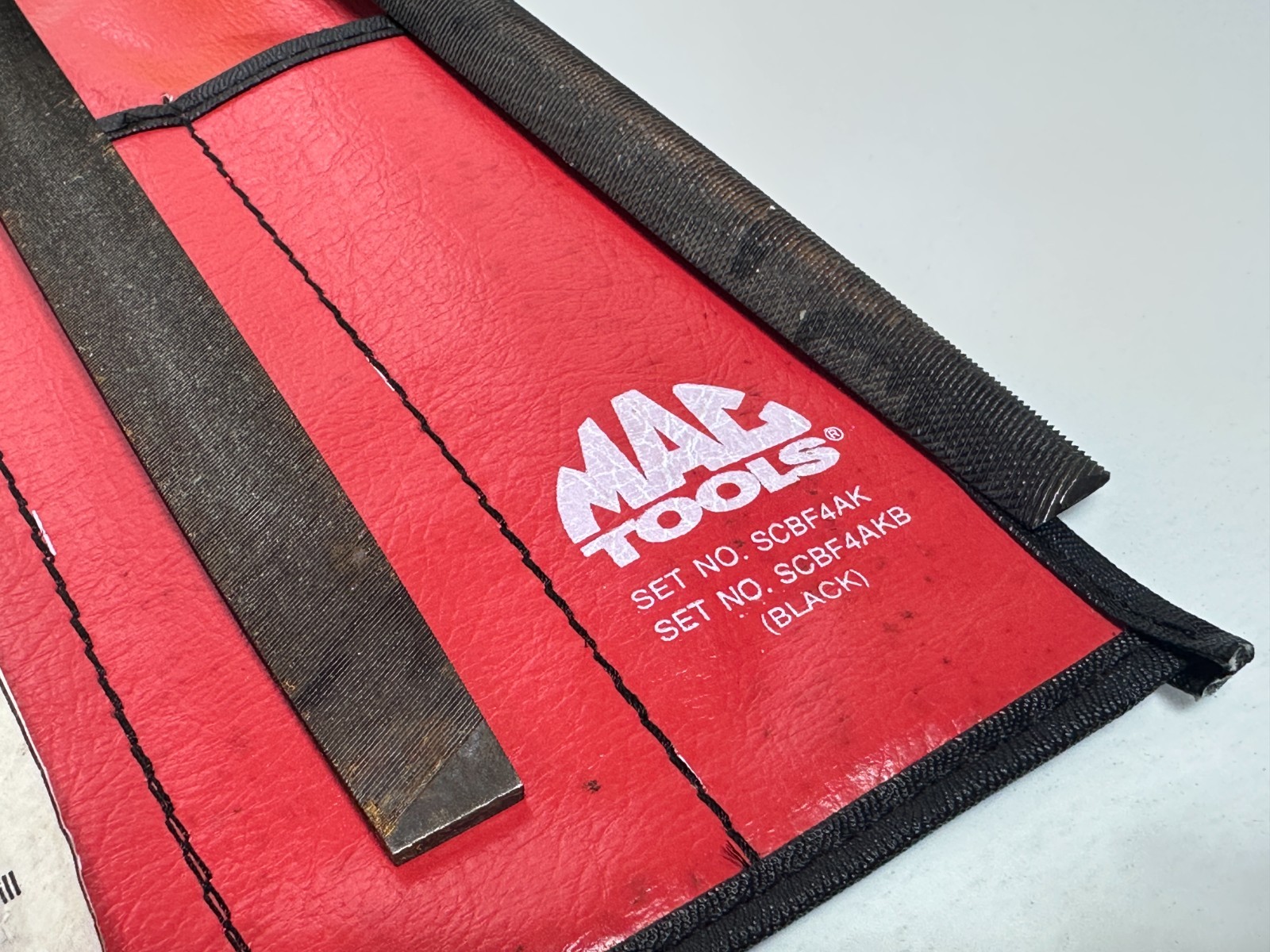 🇺🇸 MAC Tools USA 4pc File Set, 12” Long, Hi-Viz Hard Handle, SCBF4AK, Kit Bag