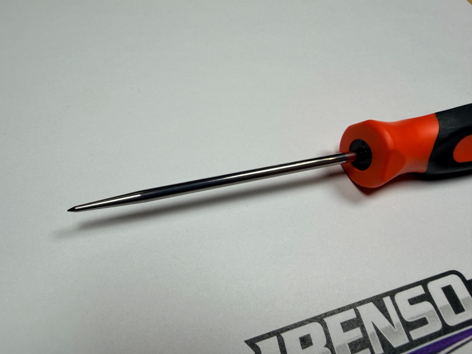 Snap-on Tools USA NEW ORANGE 6″ Mini Soft Grip Short Straight Awl Pick SG3ASACO
